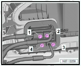 Volkswagen ID.4. Removing and installing heater and air conditioning unit