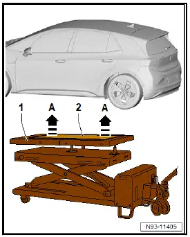 Volkswagen ID.4. Removing and installing high-voltage battery 1 [AX2]