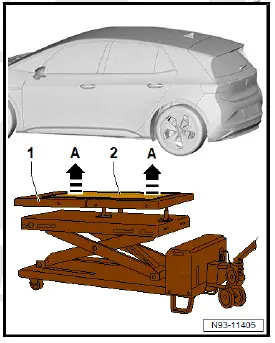 Volkswagen ID.4. Removing and installing high-voltage battery 1 [AX2], 82 kWh