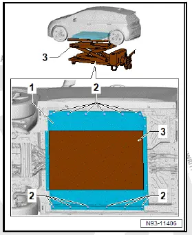Volkswagen ID.4. Removing and installing high-voltage battery 1 [AX2], 82 kWh