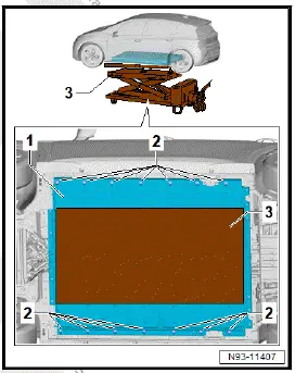 Volkswagen ID.4. Removing and installing high-voltage battery 1 [AX2], 82 kWh