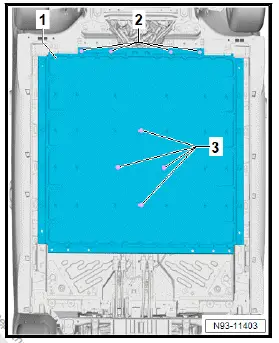 Volkswagen ID.4. Removing and installing high-voltage battery 1 [AX2], 48, 55, 62 kWh