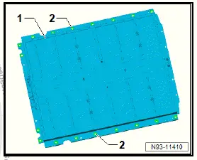 Volkswagen ID.4. Removing and installing high-voltage battery 1 [AX2], 48, 55, 62 kWh