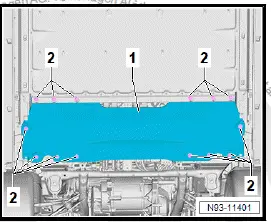 Volkswagen ID.4. Removing and installing high-voltage battery 1 [AX2], 48, 55, 62 kWh