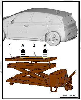 Volkswagen ID.4. Removing and installing high-voltage battery 1 [AX2], 82 kWh 