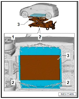Volkswagen ID.4. Removing and installing high-voltage battery 1 [AX2], 82 kWh 
