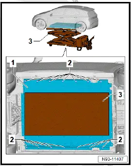 Volkswagen ID.4. Removing and installing high-voltage battery 1 [AX2], 82 kWh 