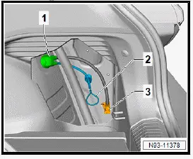 Volkswagen ID.4. Removing and installing high-voltage battery charging socket 1 [UX4]