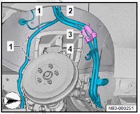 Volkswagen ID.4. Removing and installing high-voltage battery charging socket 1 [UX4] 