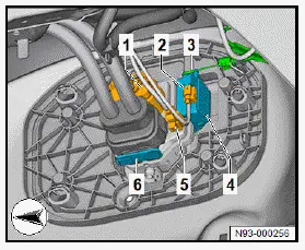 Volkswagen ID.4. Removing and installing high-voltage battery charging socket 1 [UX4] 