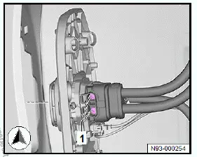 Volkswagen ID.4. Removing and installing high-voltage battery charging socket 1 [UX4] 