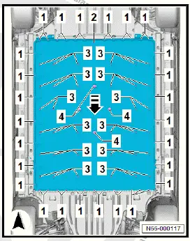 Volkswagen ID.4. Removing and installing high-voltage battery skid plate, 82 kWh