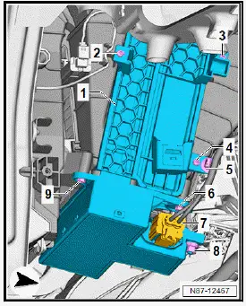 Volkswagen ID.4. Removing and installing high voltage heater (PTC) [ZX17] 