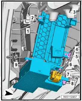Volkswagen ID.4. Removing and installing high voltage heater (PTC) [ZX17] 