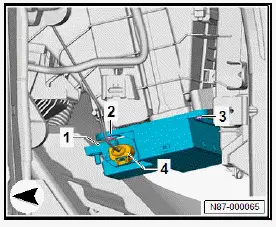 Volkswagen ID.4. Removing and installing high voltage heater (PTC) [ZX17]