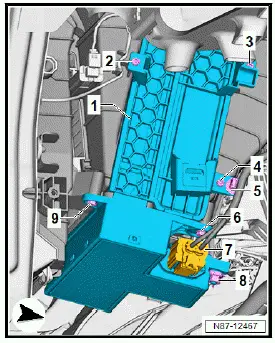 Volkswagen ID.4. Removing and installing high voltage heater (PTC) [ZX17]