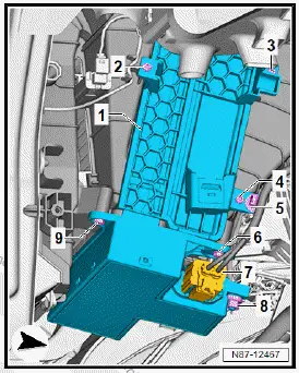 Volkswagen ID.4. Removing and installing high-voltage wiring harness for high-voltage heater