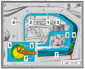 Volkswagen ID.4. Removing and installing high-voltage wiring harness for high-voltage heater