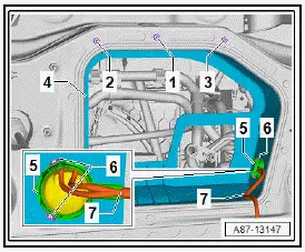 Volkswagen ID.4. Removing and installing high-voltage wiring harness for high-voltage heater
