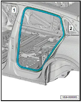 Volkswagen ID.4. Removing and installing inner door seal