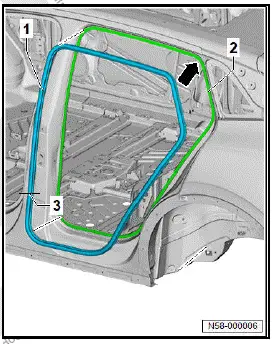 Volkswagen ID.4. Removing and installing inner door seal