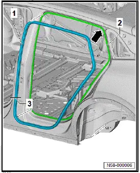 Volkswagen ID.4. Removing and installing inner door seal
