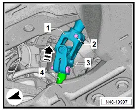 Volkswagen ID.4. Removing and installing intermediate steering shaft