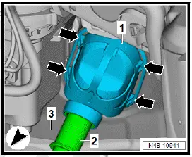 Volkswagen ID.4. Removing and installing intermediate steering shaft