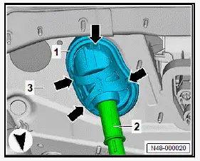 Volkswagen ID.4. Removing and installing intermediate steering shaft