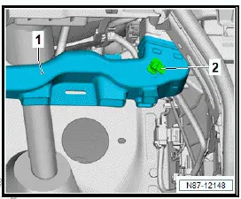 Volkswagen ID.4. Removing and installing left footwell vent temperature sender [G261] 