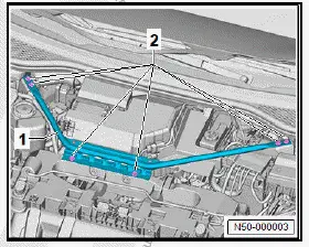 Volkswagen ID.4. Removing and installing anti-vibration brace