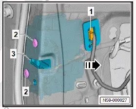 Volkswagen ID.4. Removing and installing lock unit [VX21]/[VX22] 