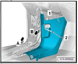 Volkswagen ID.4. Removing and installing lower A-pillar trim