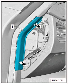 Volkswagen ID.4. Removing and installing A-pillar gap cover 