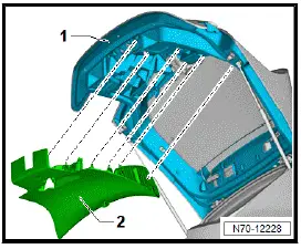 Volkswagen ID.4. Removing and installing lower rear lid trim