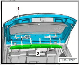 Volkswagen ID.4. Removing and installing upper rear lid trim