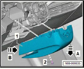 Volkswagen ID.4. Removing and installing lower steering column trim