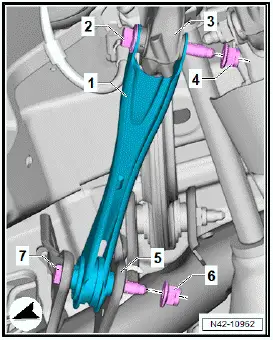 Volkswagen ID.4. Removing and installing lower suspension link