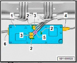 Volkswagen ID.4. Removing and installing internet access control unit [J666] 