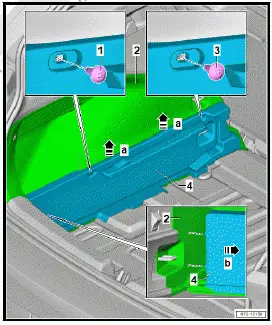 Volkswagen ID.4. Removing and installing support for luggage compartment floor