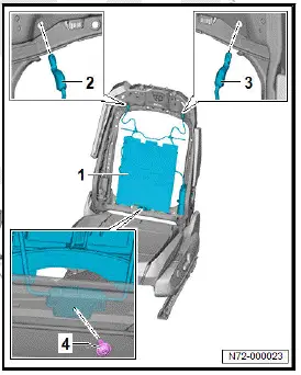 Volkswagen ID.4. Removing and installing lumbar support