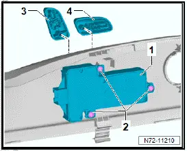 Volkswagen ID.4. Removing and installing seat adjustment operating unit [E470]/[E471] 
