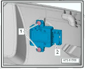 Volkswagen ID.4. Removing and installing lumbar support adjustment switch [E176]/[E177] 