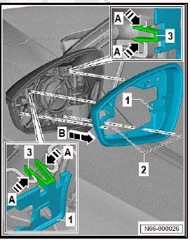 Volkswagen ID.4. Removing and installing mirror trim 
