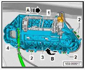Volkswagen ID.4. Removing and installing mounting bracket