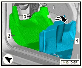 Volkswagen ID.4. Removing and installing mounting bracket, left-hand drive vehicles