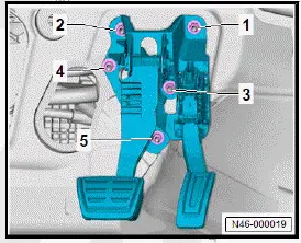 Volkswagen ID.4. Removing and installing mounting bracket, right-hand drive vehicles