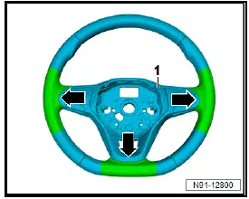 Volkswagen ID.4. Removing and installing multifunction buttons [E440]/[E441] 