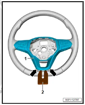 Volkswagen ID.4. Removing and installing multifunction buttons [E440]/[E441] 