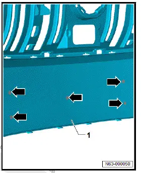 Volkswagen ID.4. Removing and installing number plate carrier